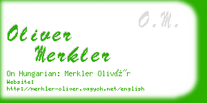 oliver merkler business card
